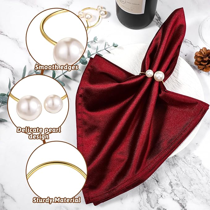 Set of 42 Pearl Napkin Rings - Image 6