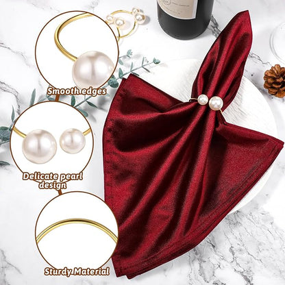 Set of 42 Pearl Napkin Rings - Image 6