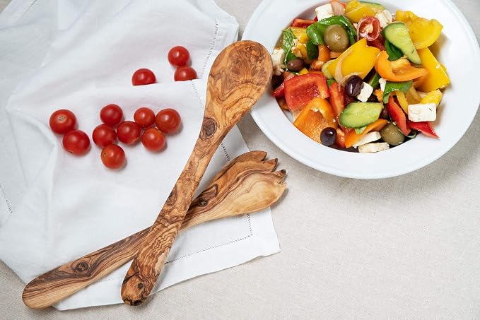 Olive Wood Salad Server Set - Image 4