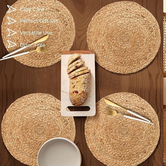 The Home Talk Jute Cotton Hand Woven Table Runner/Placemats - Image 8