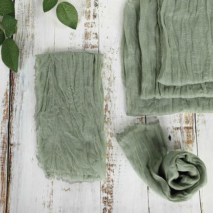 Efavormart 5 Pack 24"x19" Dusty Sage Matte Gauze Cheesecloth Napkins, Soft - Image 4