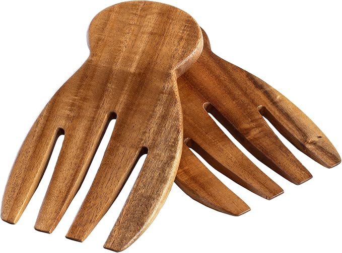 TB Home Salad Hands – Acacia Wood Salad Serving Utensils - Image 5