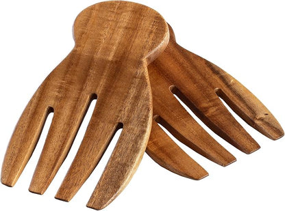 TB Home Salad Hands – Acacia Wood Salad Serving Utensils - Image 5