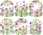 Umigy 120 Pcs Summer Tulip Floral Paper Plates 7 Inch Floral Party Decoration Plates, Summer Wild Flower Disposable Decorative Tableware for Birthday Wedding Baby Shower Tea Party Bridal Shower