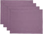 Solino Home Linen Placemats Set of 4 - Mulberry Placemats 14 x 19 Inch - 100% Pure Linen Table Place Mats for Valentines, Spring, Easter - Fete