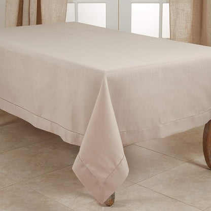SARO LIFESTYLE Hemstitched Border Tablecloth - Image 3