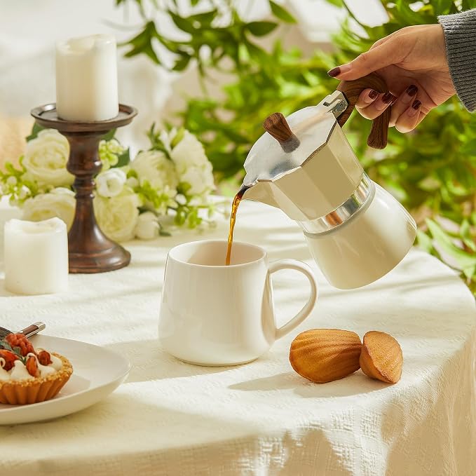 Sweese Porcelain Coffee Mugs Set of 6, 12 Ounce Coffee Cups - Image 6