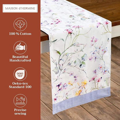 Maison d' Hermine Table Runner 100% Cotton 14.50" x 108" | Table Runners 108 - Image 2
