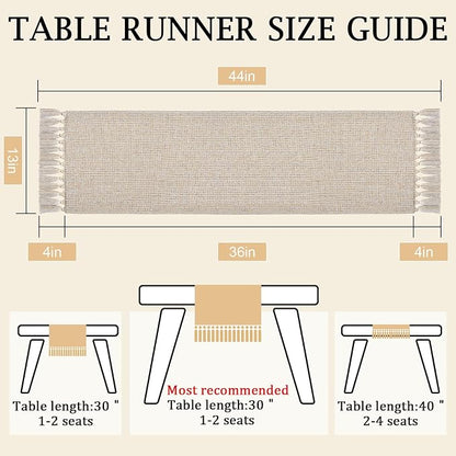 Boho Dresser Runner for Bedroom 36 Inch, Short Table Runner - Image 2