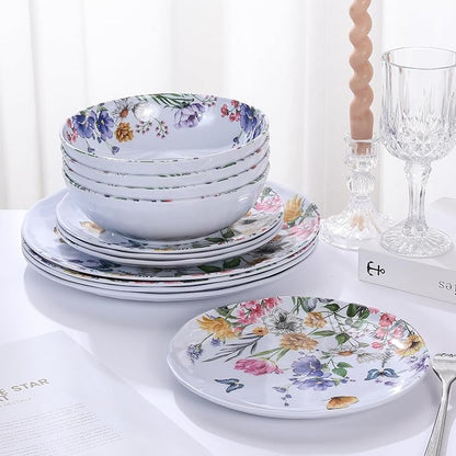 12 Piece Melamine Dinnerware Sets - Image 5