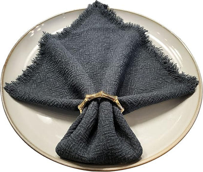 Napkin Rings Set of 6, Family Dinner, Thanksgiving, and Party by Kintyno