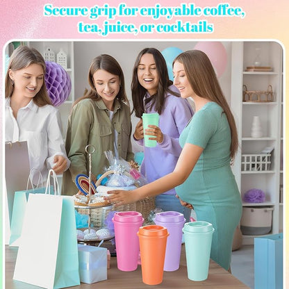 Honeydak 45 Pack 16 oz Reusable Coffee Cups - Image 4