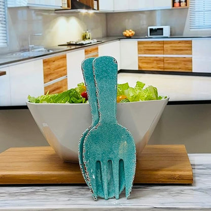 UPware Crackle Melamine Salad Servers, Serving Utensil Set, Includes Serving - Image 4