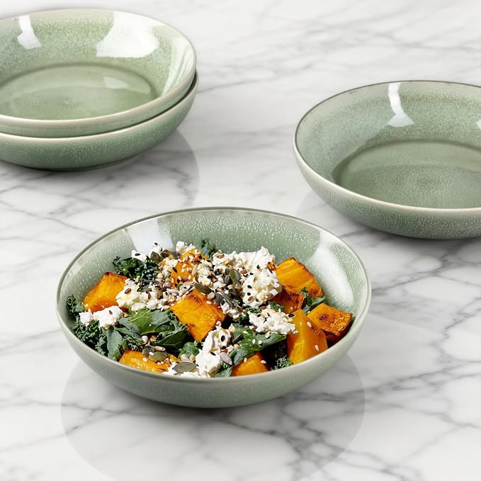 AmorArc 8.5’’ Ceramic Pasta Bowls Set of 6, 36oz Large Stoneware Bowls Set | - Image 4