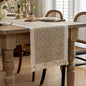 Farmhouse Boho Rustic Neutral Table Runner Decor by QGENUINE