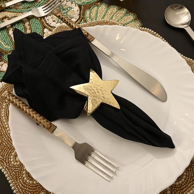 Star Napkin Holders, Durable Aluminum Napkin Rings Set of 6 - Image 7