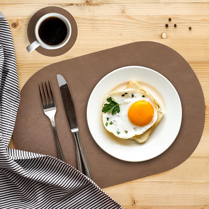 Faux Leather Placemats Set of 4 - Image 3