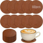 60 Pcs PU Leather Coasters, 4 Inch Round Leather Coasters 10 mm Thickness Brown by Unknown