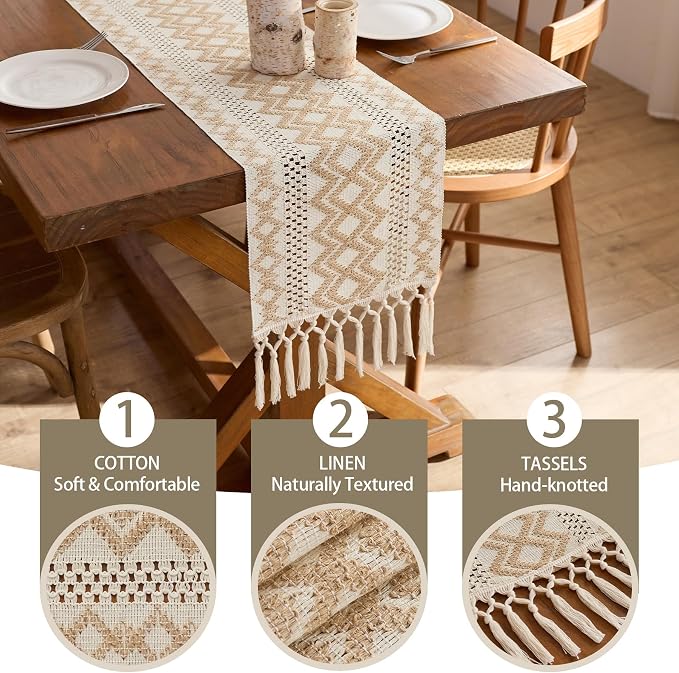 Baccessor Boho Macrame Table Runner - Image 6