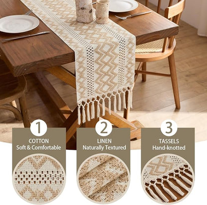 Baccessor Boho Macrame Table Runner - Image 6