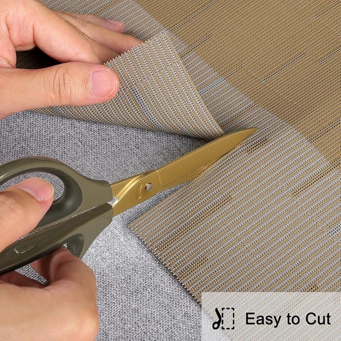 Table Runner 88 Inches Long, Vinyl Woven Farmhouse Table Runners | Washable - Image 5