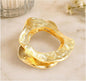 Modern Aluminum Napkin Rings Set of 6, Lightweight Metal Table Decor, by ALPHALivingHOME