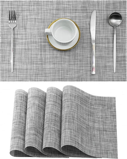 Leetaltree Linen Grey Placemats Set of 4 by Leetaltree-ArtatEveryTable