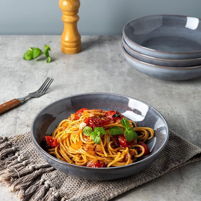 AmorArc 8.5'' Large Pasta Bowls, 36oz Stoneware Pasta Serving Bowls Set of 4 - Image 5