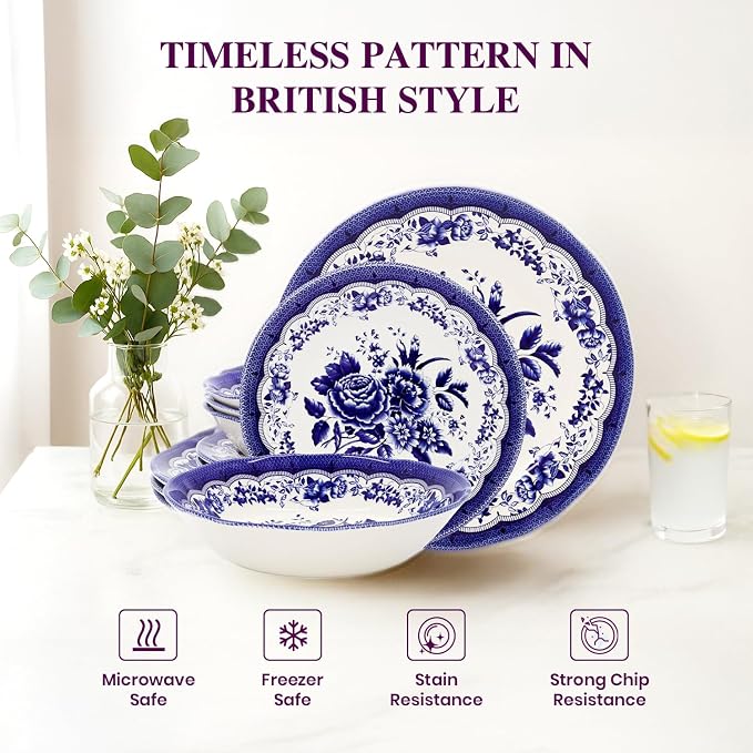12-Piece Porcelain Dinnerware Set - Image 6