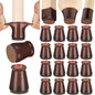Aneaseit Chair Leg Floor Protectors - 16 pcs Dark Walnut - Felt Bottom Silicone Pads for Hardwood Floors & Furniture Feet - Rubber Caps for Chairs - X-Small