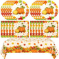 41Pcs Thanksgiving Party Decorations, Fall Paper Plates Napkins Tablecloth by Mainivo