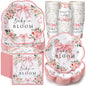250 Pcs Baby in Bloom Baby Shower Plates Napkins by Newtay