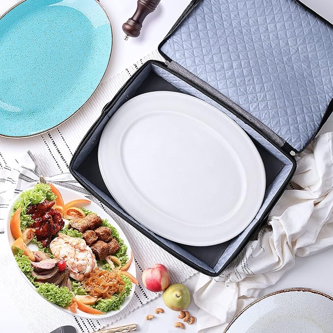 Hearth & Harbor Fine China Storage Containers, 6 Piece Dish Storage Containers - Image 7