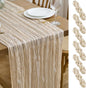 Asee'm 6pcs Beige Cheesecloth Table Runner Summer 10FT Boho Gauze Rustic | Boho by Aseem