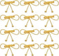 ALPHA Living HOME Napkin Rings Set of 12, Holiday Napkin Holders, Metal Napkin Rings for Safari Theme Table Décor Handmade for Holiday, Weddings, Receptions, Banquets, Events, Bow Shape, Gold