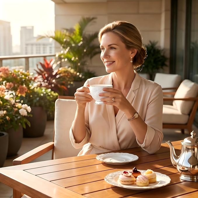 Tea Cup and Saucer Set for 1, 6.8 Oz | Coffee Cup - Image 9