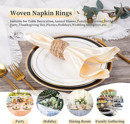 Napkin Rings Set of 6, Thanksgiving Napkin Rings Table Decor Handmade by - Image 3