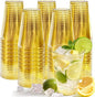 Glowserve 100 Pack 12 oz Gold Disposable Plastic Cups Cocktail Glasses | Cold by glowserve