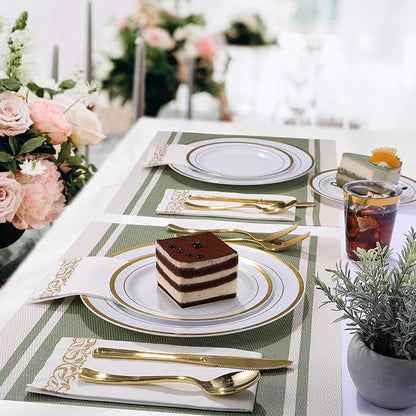 FOCUSLINE 175 Count Gold Dinnerware Set - Image 5