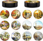 Coasters Set of 12- Famous Buildings and Landscapes Style by Unknown