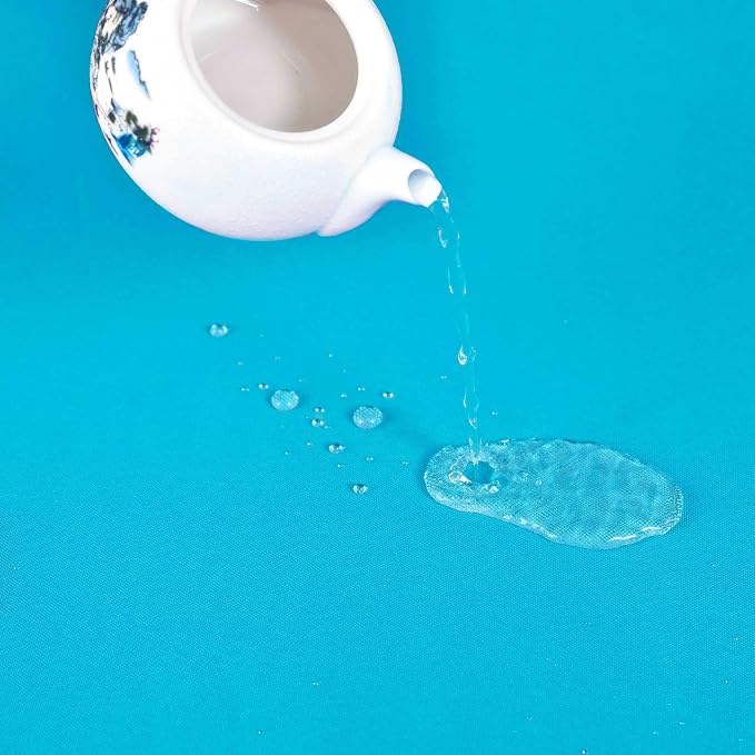 MEANMOY Teal Table Runner 72 Inches Long Waterproof Table Runners | Washable - Image 4