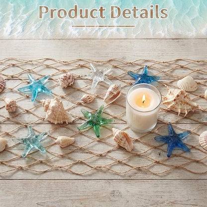 SATINIOR 1 Pcs 12 x 72'' Fishing Net Table Runner Party Decoration, Linen | - Image 4
