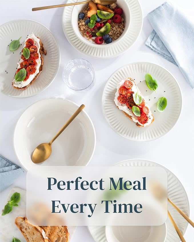 12 Piece Stoneware Dinnerware Set - Image 4