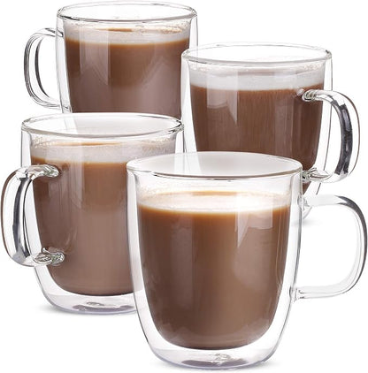 BTaT- Double Walled Glass Coffee Mugs, 12 oz, Glass Coffee Cups - Image 8
