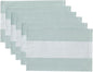 Wracra Linen Placemats Set of 6, Aqua Blue Place Mats by Wracra