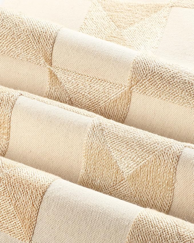 Embroidered Canvas 13"x 72" Narrow Table Runner, Rustic texture, Minimalist - Image 3