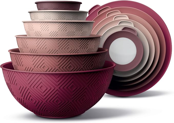 COOK WITH COLOR Mixing Bowls with Lids by CookwithColor
