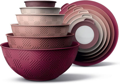 COOK WITH COLOR Mixing Bowls with Lids by CookwithColor