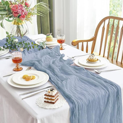IVAPUPU Dusty Blue Table Runner 120 Inches - Image 8