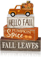 Moucuny 4 Pcs Fall Decoration for Home Fall Truck Decor Thanksgiving Tiered by Moucuny